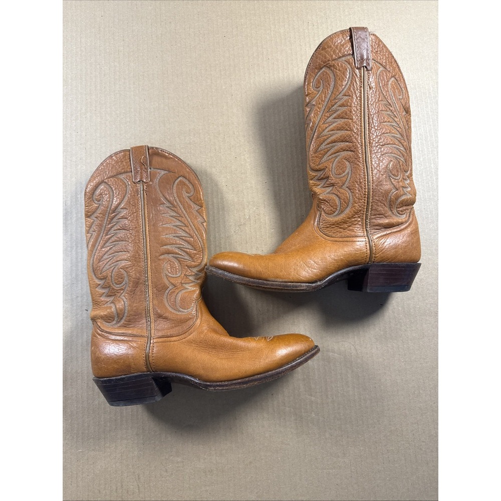 Laredo 7623 Carmel Brown Leather Western Cowboy Boots Men's 10D
